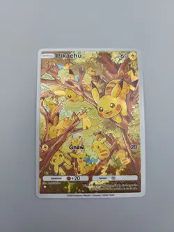 Pikachu Custom TCG Pocket Pokemon Card Holo Textured Fanmade - Image 2