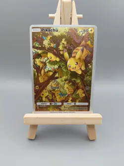 Pikachu Custom TCG Pocket Pokemon Card Holo Textured Fanmade - Image 3