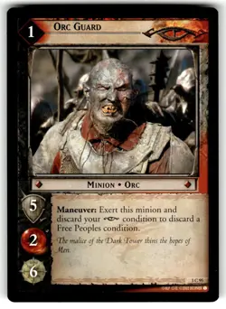 Lord of the Rings Realms of the Elf Lords Card #3C95 Orc Guard - Image 1