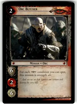 Lord of the Rings Realms of the Elf Lords Card #3C94 Orc Butcher - Image 1