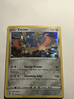 Zacian 139/192 Cracked Ice Rebel Clash Deck Exclusive Holo Pokemon Card - Image 3