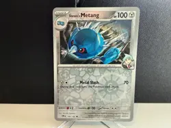 2025 Pokemon TCG Steven's Metang 144 Destined Rivals Reverse Holo U Card NM+ - Image 1