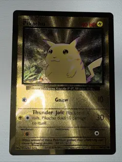 Pokemon TCG Celebrations Pikachu Gold Metal Card 58/102 - Image 1