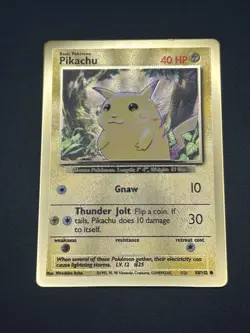 Pokemon TCG Celebrations Pikachu Gold Metal Card 58/102 - Image 2