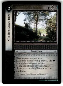 LOTR Lord of the Rings Realms of the Elf Lords Card #3U83 The Ring Draws Them - Image 1