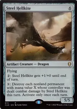 874 STEEL HELLKITE RARE COMMANDER LEGENDS: BALDUR'S GATE MTG CARD - Image 1