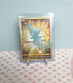 Pokemon Celebrations Mew Full Art Ultra Rare Gold Holo Card 25/25 - Image 1
