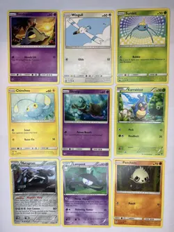 Pokemon TCG 9 card pack as pictured Lot LP-NM C/UC/R - Image 1