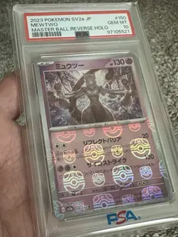PSA 10 Pokemon Card Mewtwo Master Ball Reverse Holo 150/165 Japanese 2023 - Image 2