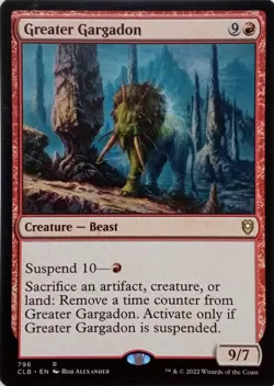 796 GREATER GARGADON RARE COMMANDER LEGENDS: BALDUR'S GATE MTG CARD - Image 1