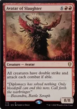 779 AVATAR OF SLAUGHTER RARE COMMANDER LEGENDS: BALDUR'S GATE MTG CARD - Image 1