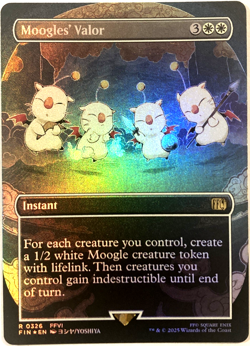 MTG Moogles' Valor (Borderless Foil) Final Fantasy 326 NM - Image 1