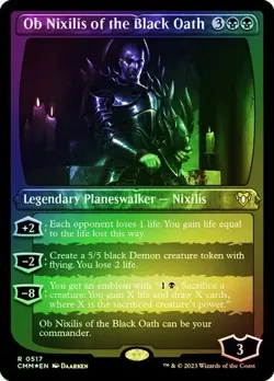 FOIL ETCHED Ob Nixilis of the Black Oath ~ Commander Masters [ NM ] [ MTG ] - Image 1