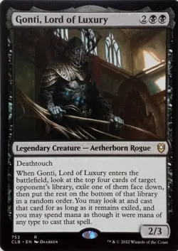 753 GONTI, LORD OF LUXURY RARE COMMANDER LEGENDS: BALDUR'S GATE MTG CARD - Image 1