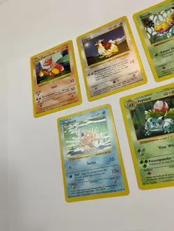 Shadowless Pokemon Base Set Lot Magikarp Charmeleon Pidgey Ivysaur Weedle WOTC - Image 5