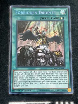 Yugioh! Forbidden Droplet ROTD-EN065 Rise of the Duelist 1st Edition NM - Image 1