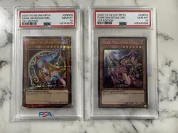 Yugioh Dark Magician Girl 1st MP24-EN053 and MP24-EN009 DUO Set PSA 10 GEM MINT - Image 1