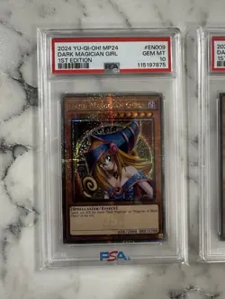 Yugioh Dark Magician Girl 1st MP24-EN053 and MP24-EN009 DUO Set PSA 10 GEM MINT - Image 2
