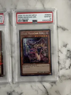 Yugioh Dark Magician Girl 1st MP24-EN053 and MP24-EN009 DUO Set PSA 10 GEM MINT - Image 3