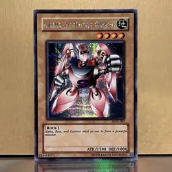 YuGiOh • Gamma The Magnet Warrior • Prismatic Secret Rare • DOR-003 • MP - Image 1