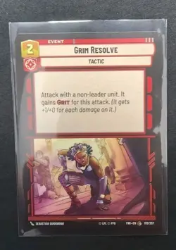 Grim Resolve 172/257 Star Wars Unlimited TCG Card TWI Near Mint NM - Image 1