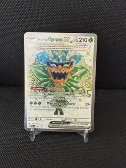 Pokemon TCG 2024 Twilight Masquerade Full Art Teal Mask Ogerpon EX Card 190/167 - Image 1