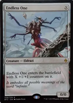 008/274 ENDLESS ONE RARE BATTLE FOR ZENDIKAR MTG CARD - Image 1