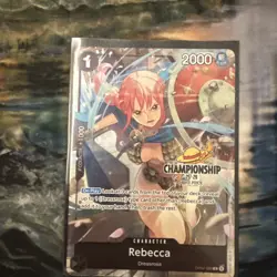 Onepiece Card REBECCA 2025 Finals championship parallel OP04-092 ENGLISH - Image 1