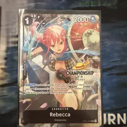 Onepiece Card REBECCA 2025 Finals championship parallel OP04-092 ENGLISH - Image 2