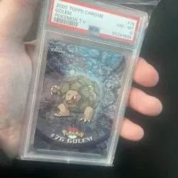 PSA 8 #76 Golem 2000 Topps Chrome Pokemon TV Card NM/MT - Image 3