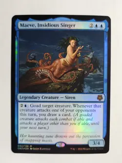 Maeve, Insidious Singer Mtg Foil 002/136 in Magic Game Night: Free-For-All Nm - Image 1