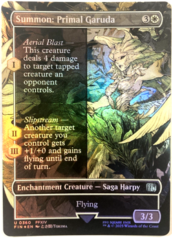 MTG Summon: Primal Garuda (Borderless Foil) Final Fantasy 360 NM - Image 1