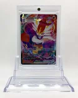 Cinderace Vmax 036/192 Rebel Clash NM Ultra Rare Full Art Pokemon + Case & Stand - Image 1