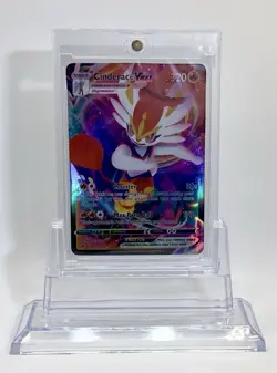 Cinderace Vmax 036/192 Rebel Clash NM Ultra Rare Full Art Pokemon + Case & Stand - Image 2