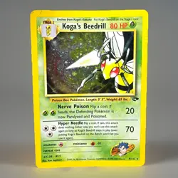 Kogas Beedrill Pokemon TCG WOTC Gym Challenge 9/132 Holo Unlimited Rare HP - Image 1