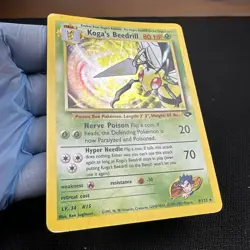 Kogas Beedrill Pokemon TCG WOTC Gym Challenge 9/132 Holo Unlimited Rare HP - Image 2