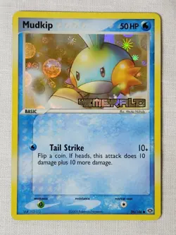 Played Mudkip - Reverse Holo 56 Emerald Pokemon TCG - Image 1