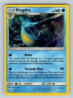 Pokemon SM - Burning Shadows #31/147 Kingdra Holo Rare - Image 1