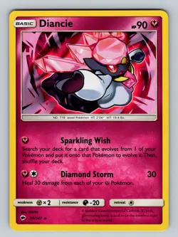 Pokemon SM - Burning Shadows #94/147 Diancie Holo Rare - Image 1