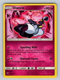 Pokemon SM - Burning Shadows #94/147 Diancie Holo Rare - Image 1