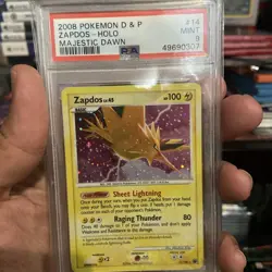 2008 Pokemon Diamond & Pearl Majestic Dawn Zapdos Holo #14/100 PSA 9 - Image 4