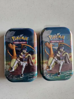 Pokemon Crown Zenith mini tin SET OF 2 - Leon with Charizard Sealed - Image 1