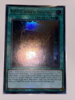 Yugioh WANTED: Seeker of Sinful Spoils (UR) RA03-EN074 Ultra Rare - Image 1