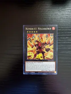 Yugioh Justice Hunters - Number 61: Volcasaurus - Rare - JUSH-EN043 - Image 1