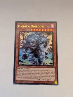 Yugioh Danger! Bigfoot! (Alternate Art) RA03-EN019 Ultra Rare 1st Ed Near Mint - Image 1