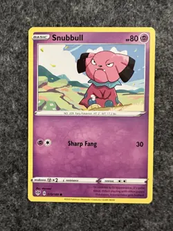 CRIMPED ERROR Pokemon Card Snubbull 070/189 TCG Collectible - Image 3