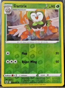 1 POKEMON CARD TCG/DARTRIX/020/189/REVERSE HOLO/UNCOMMON/2022** COLLECTIBLE ** - Image 1