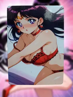 Sailor Mars Sailor Moon Anime Waifu Sexy Goddess Doujin Lewd Hentai Card - Image 1