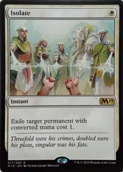 017/280 ISOLATE RARE CORE SET 2019 MTG CARD - Image 1