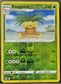 1 POKEMON CARD TCG/EXEGGUTOR/002/172/REVERSE HOLO/UNCOMMON/2022** COLLECTIBLE ** - Image 1